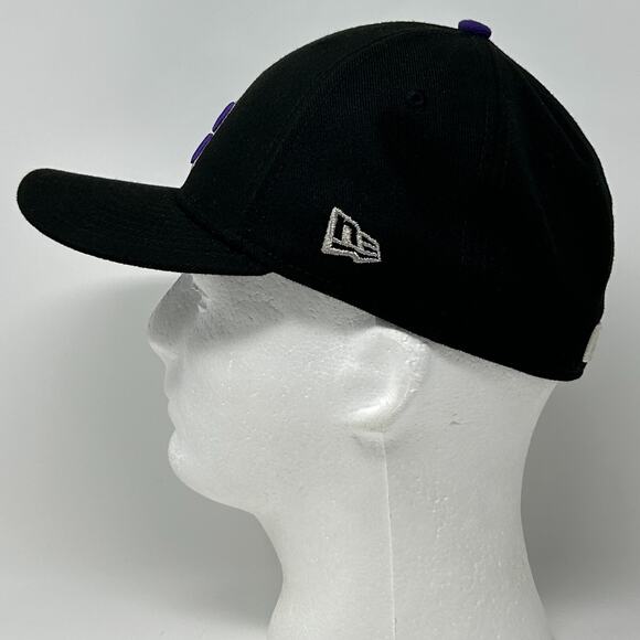 Colorado Rockies Hat Baseball Cap Fitted 7 Black New Era 59Fifty 6 Panel MLB - Picture 6 of 9
